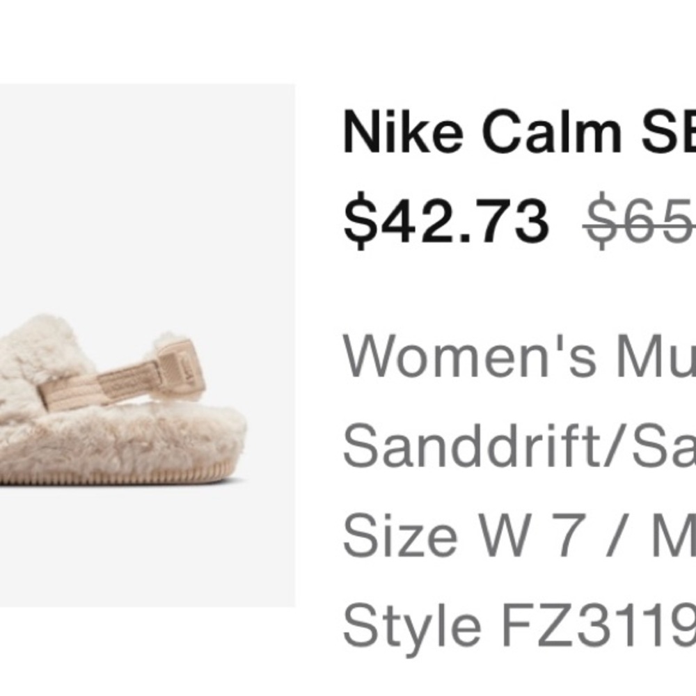NEW, Nike “calm” mules SE - Picture 6 of 9